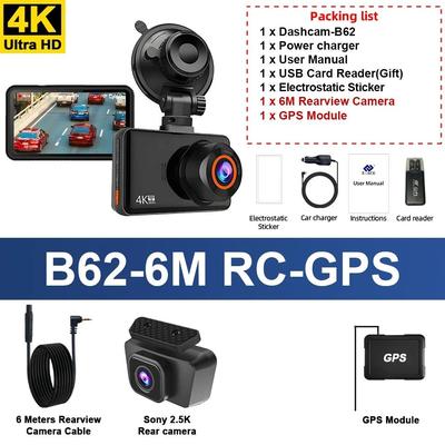 E ACE Dual Dash Cam With 4K Front And 2.5K Rear Camera Support For GPS WiFi Parking And Loop Recording none version 4