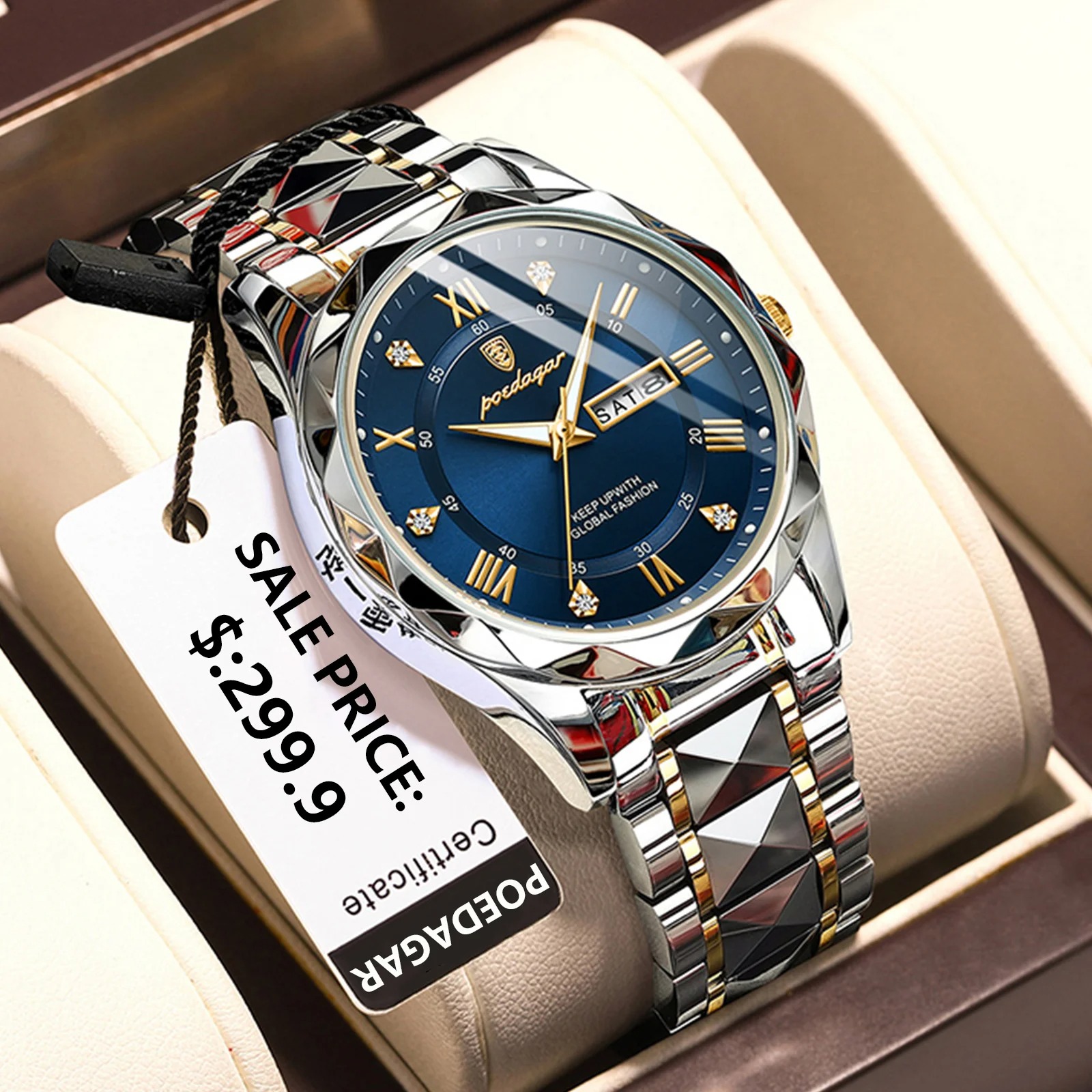 Top Brand Luxury Man Wristwatch Waterproof New Wristwatch Look Valentines Day Top Brand Luxury Man Wristwatch Waterproof New Wristwatch Look Valentines Day Gold Black