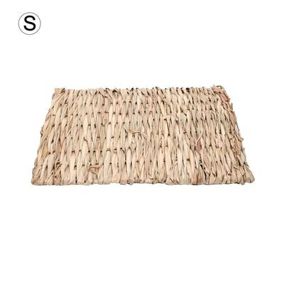 Small Animal Chew Mat: Woven Straw Pad For Hamster Cage Guinea Pig & Hamster House 2