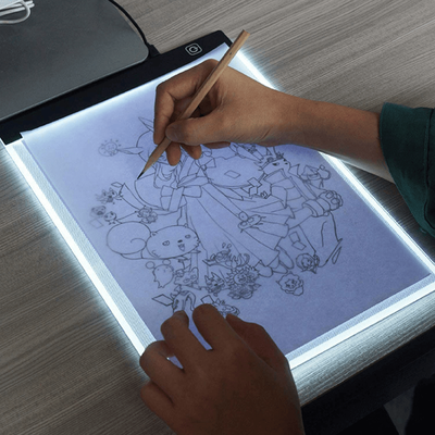 Portable LED Light Tracing Pad Sleek Design For On the Go Creativity & Ideal For Drawing, Sketching & Calligraphy Portable LED Light Tracing Pad Sleek Design For On the Go Creativity & Ideal For Drawing, Sketching & Calligraphy