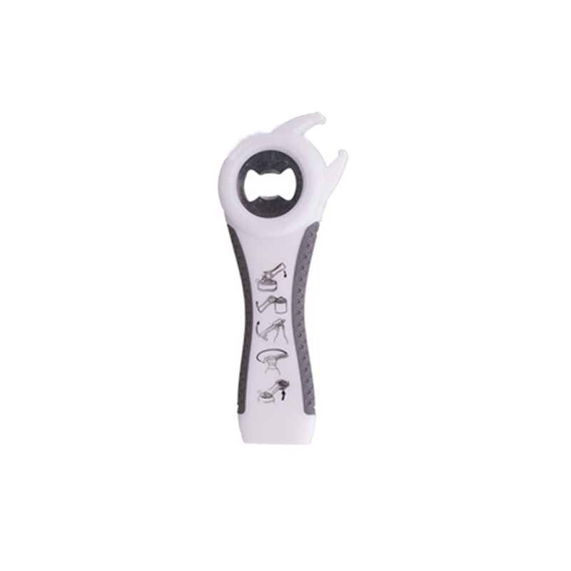 5 in 1 Beer Bottle Opener: Anti Slip, Multifunctional Kitchen Tool Color: White Grey 1pcs