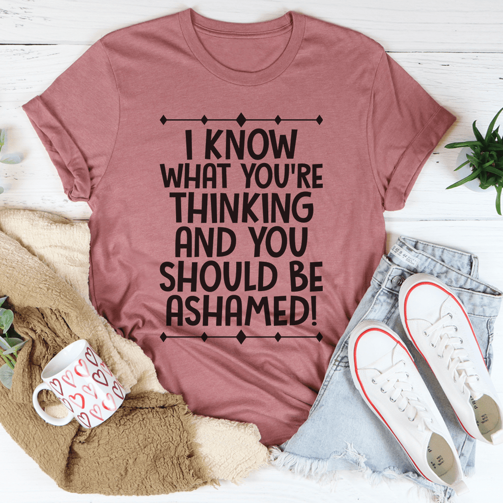 I Know What You Are Thinking Tee M Black Heather
