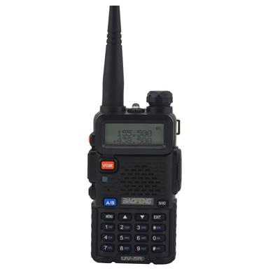 Dual Band Handheld Walkie Talkie Two Way Radio VHF UHF FM Portable BF 5R For Security, Camping & Emergency black