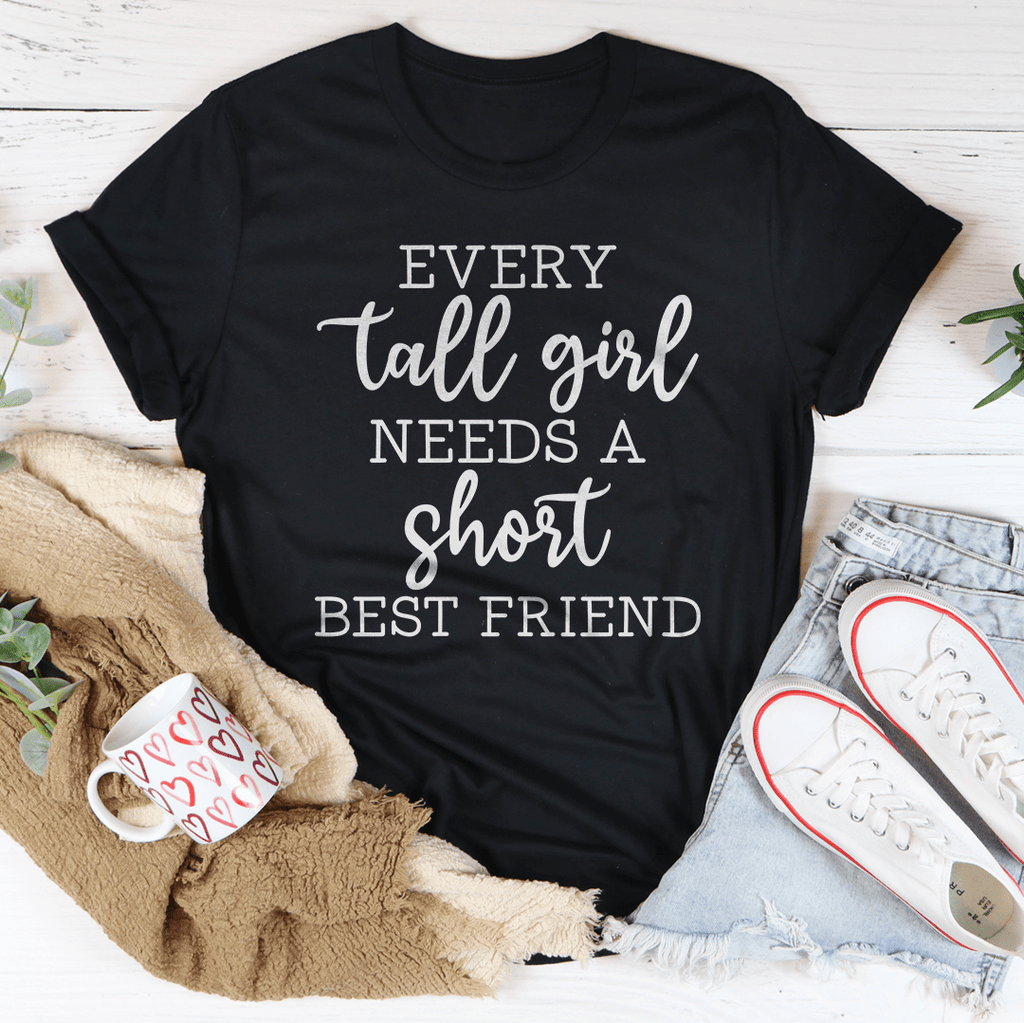 Every Tall Girl Needs A Short Best Friend Tee 3XL Mauve