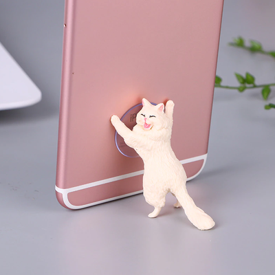 Creative Cat Suction Cup Phone Holder White