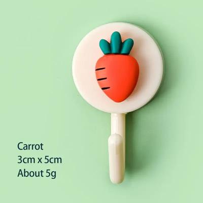 Cute Cartoon Self Adhesive Wall Hangers: Strong Hooks For Home Organization & Decor 1PC 2