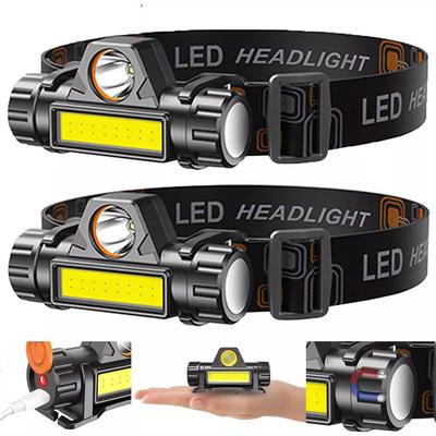 2 Pack USB Rechargeable Waterproof LED Headlamp Headlight Head Light Flashlight 2 Pack USB Rechargeable Waterproof LED Headlamp Headlight Head Light Flashlight