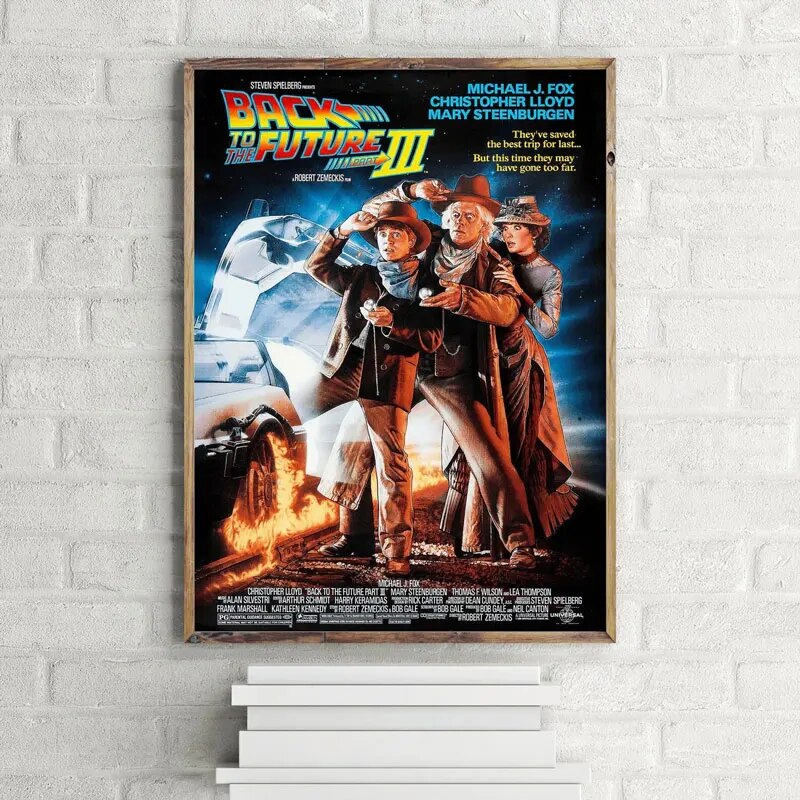 Back To The Future Trilogy Posters Canvas Prints Home Decor 40x60cm No Framed A