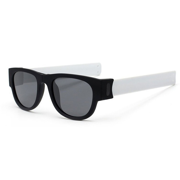 Collapsible Mirror Lens Sunglasses White