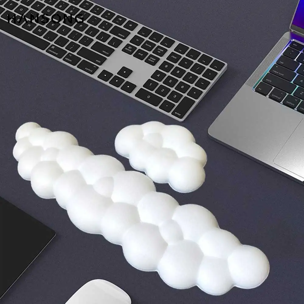Tastatur Wolke Handgelenk Rest Pad Anti-Rutsch Schreibtisch Matte Memory Foam Palm Rest Ergonomische Maus Pad Tippen Handgelenk Rest für büro Image