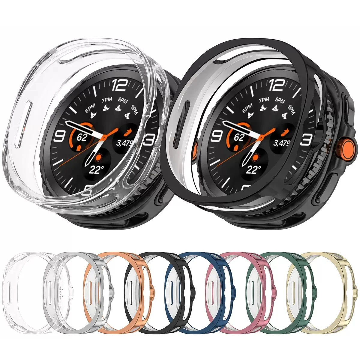 Weiches Gummi-Uhrengehäuse für Samsung Watch 8-Serie, galvanisiertes TPU, Samsung Watch8 Classic-Gehäuse Image