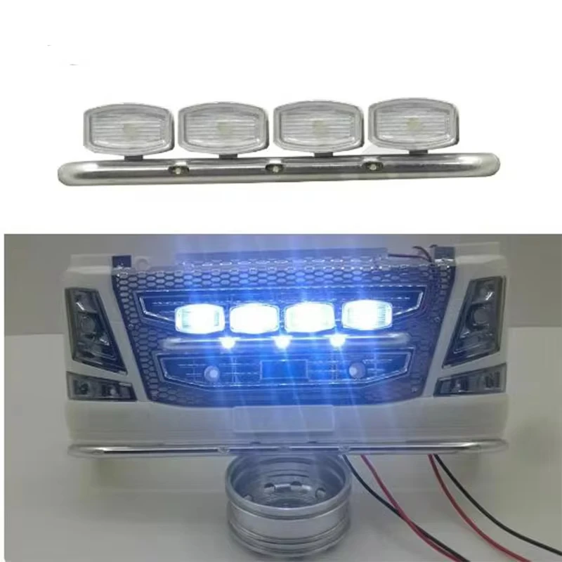 Metall-Aluminium-Legierung vorne Kopf-Einlass-LED-Scheinwerfer für 1/14 Tamiya RC Truck 56360 für Volvo 56323 Scania