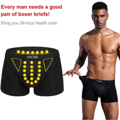 Starke magnetische Unterhose für Herren, Gesundheitswesen, Schutzhose, Milchseide, Magnet, Gold, Topfunterhose Image