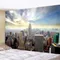 Arazzo Skyline della città di New York Scena notturna bohémien Arte della parete per soggiorno Arredamento camera da letto Paesaggio urbano in stile hippie appeso