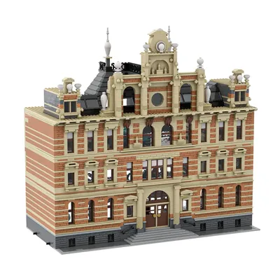 Gobricks MOC Amsterdam Droogbak Baustein Modulare Ziegel Modell Spielzeug Gfit Image