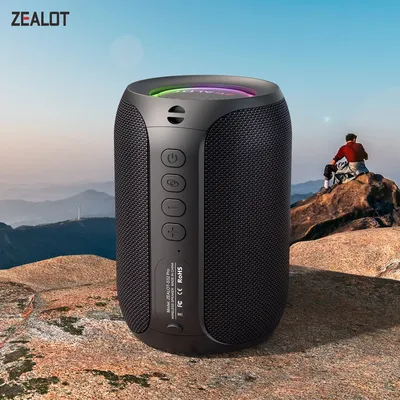 Zealot-S32PRO Tragbarer Bluetooth-Lautsprecher, kabellos, 15 W, wasserdicht, Camping-Lautsprecher, 12 Stunden Spielzeit r Image