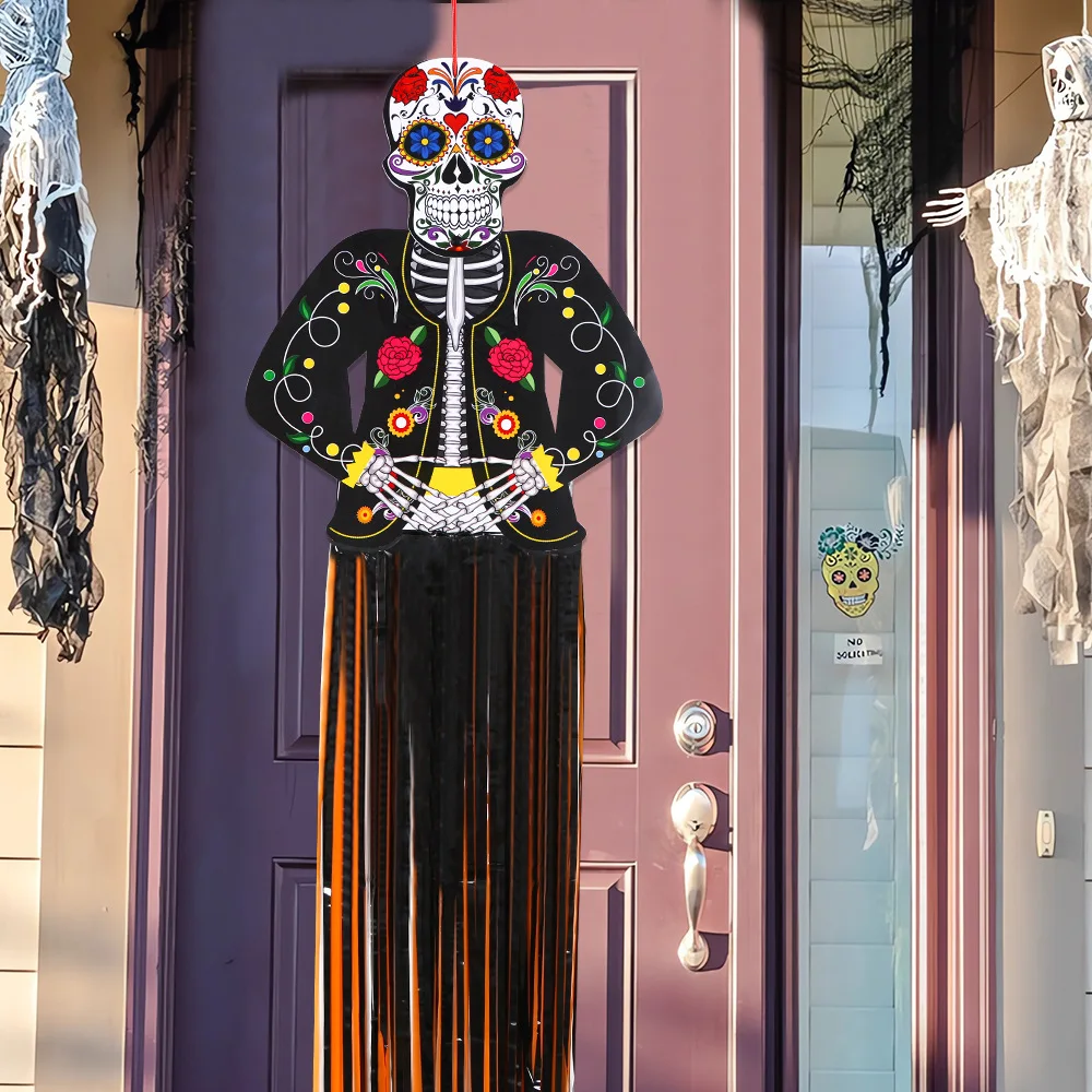 Haarnadel-Anhänger „Mexikanischer Tag der Toten“, Haarnadel-Anhänger „Totenkopf-Männer“ für Halloween-Dekoration, Türschmerzen Image