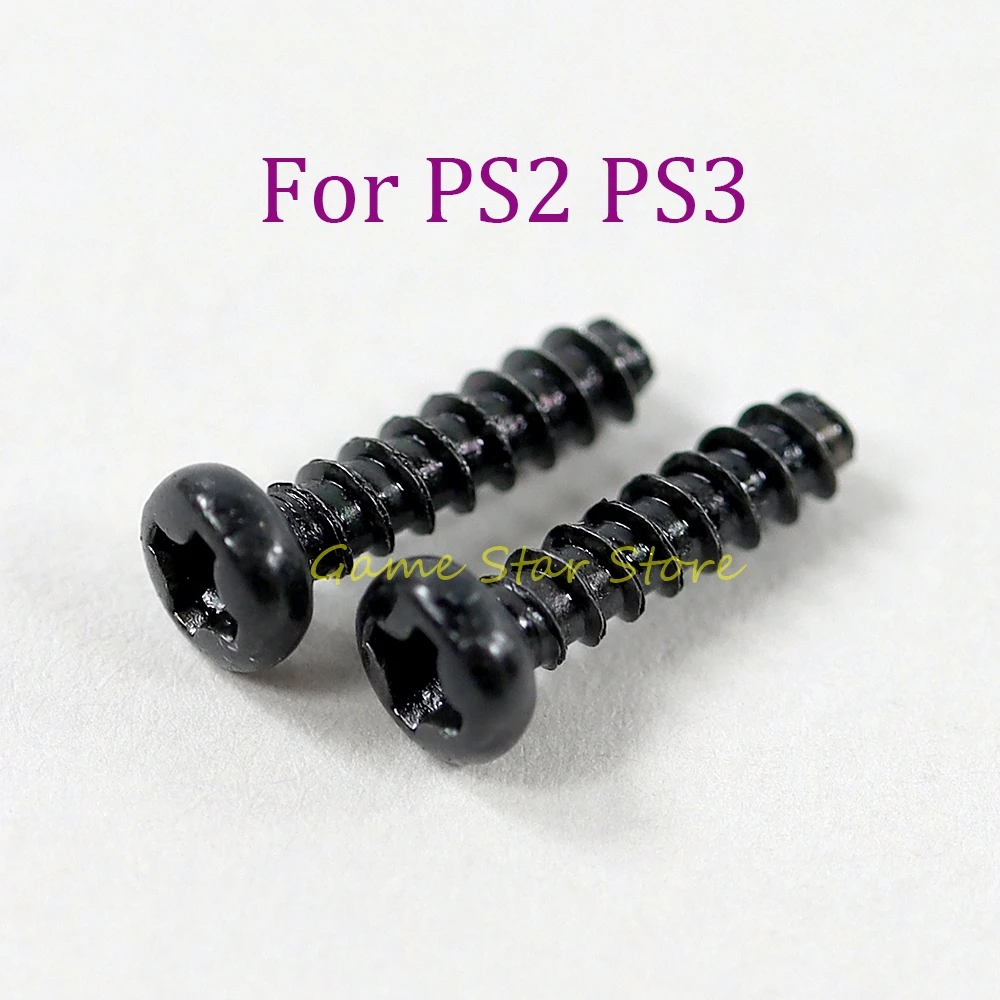 50pcs Replacement for PlayStation PS2 PS3 Controller Black Round Head Cross Screws Accessories