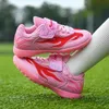 Marke Mode Rosa Kinder Fußball Turnschuhe Größe 29-39 Professionelle Fußball Rasen Schuhe Kinder Atmungsaktive Futsal Training Schuhe