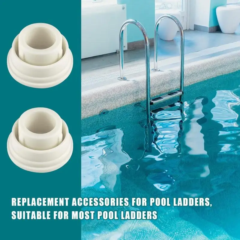 Bouchons de pare-chocs d'échelle de piscine en caoutchouc, 2 pièces, bouchons d'extrémité d'échelle de piscine, pare-chocs de tube d'échelle de piscine pour piscine creusée