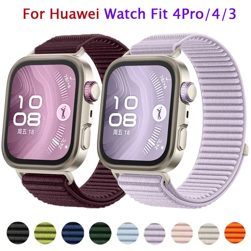 Nylonarmband für Huawei Watch 4 Pro, offizielles Original-geflochtenes Armband für Huawei Watch Fit 4 3, atmungsaktives Armband-Zubehör Image