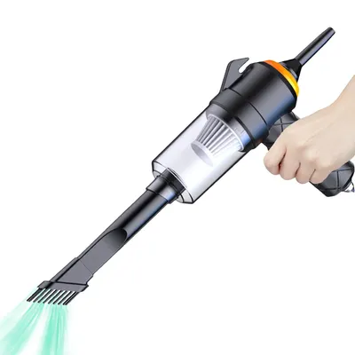6-in-1-Autoreiniger mit blasender Saugkraft, Typ C, wiederaufladbar, elektrisch, leistungsstarker Reiniger, multifunktional, für die Tastaturreinigung im Auto zu Hause Image