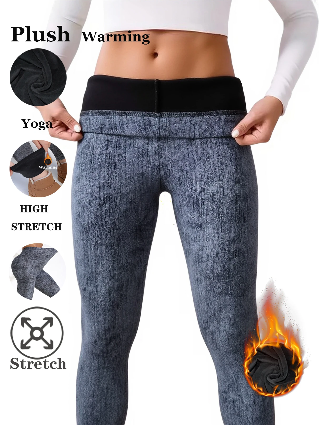 Herbst Winter 1 PACK frauen Hanf Grau Und Samt Dicke Sexy Enge Legging Casual Sport Elegante Fitness Yoga Hosen