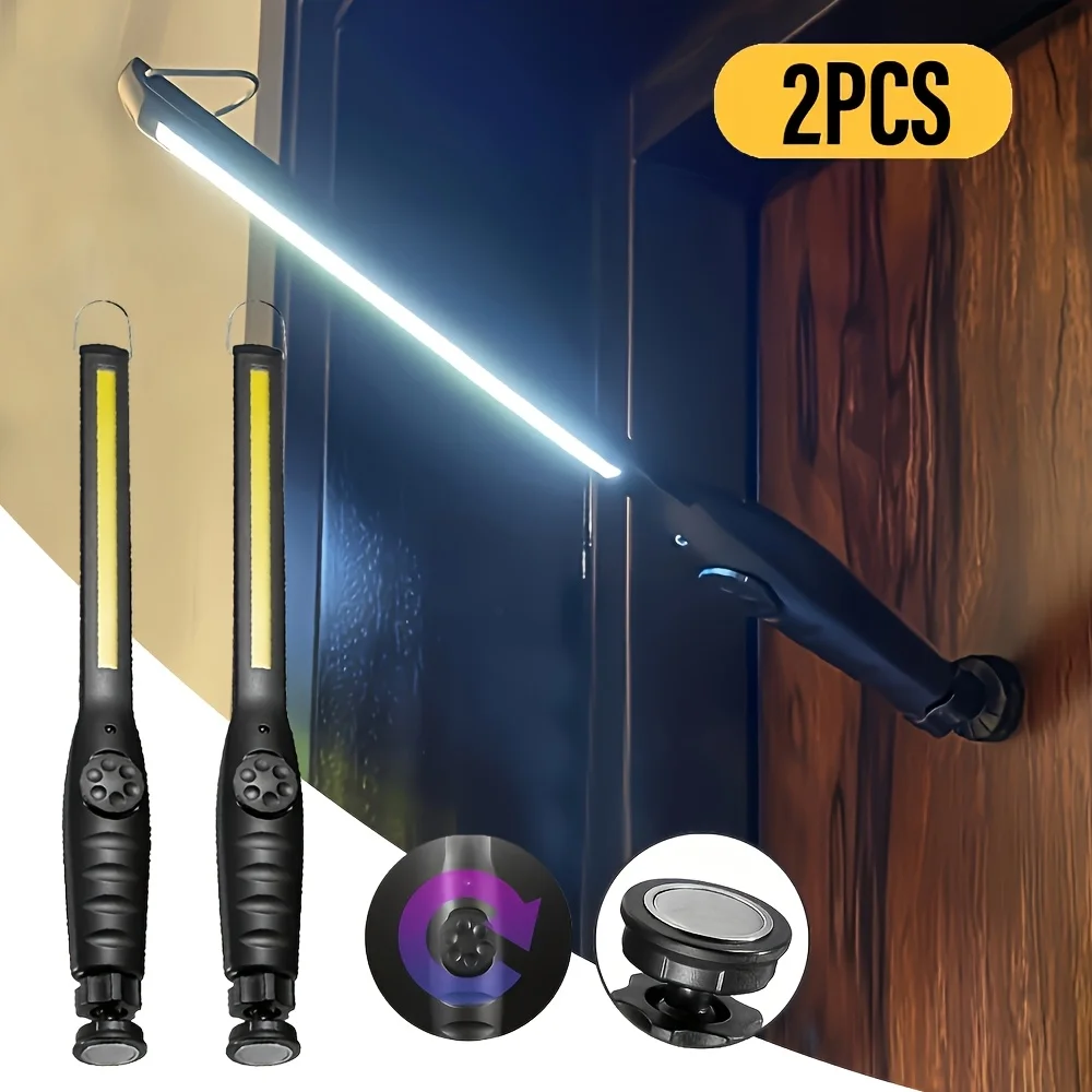 Leistungsstarke COB + LED Taschenlampe Magnetische Arbeit Licht USB Aufladbare Taschenlampe Tragbare Laterne Inspektion Licht Camping Auto Reparatur Lampe Image