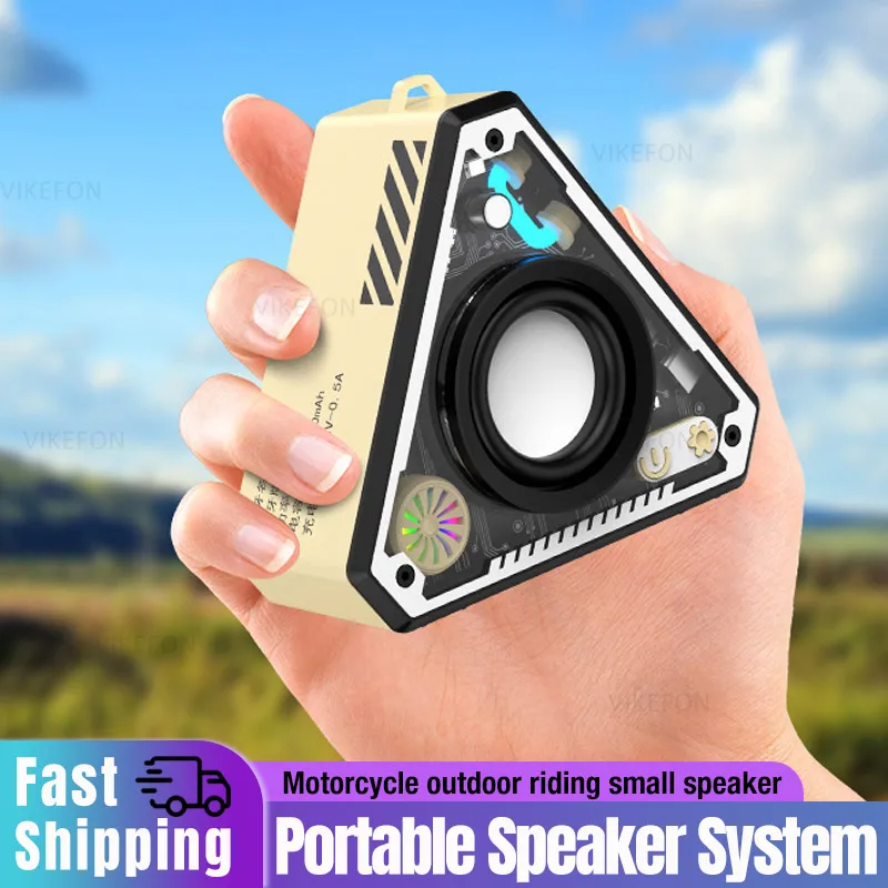 Motorrad Bunte Mech Stil Tragbare Lautsprecher Drahtlose Bluetooth Audio Musik Player für Outdoor Radfahren Camping Mini Lautsprecher Image