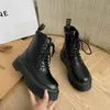 Frauen Stiefeletten Casual Schuhe Weibliche Leder Chelsea Boot Damen Klassische Punk Frau Goth Schuhe Hohe Plattform Stiefel Frauen Schwarz