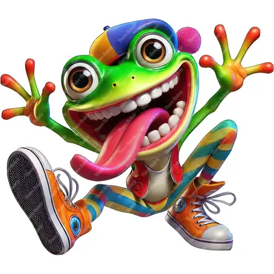 Drei Ratschen Cartoon glücklich Frosch Wanda uf kleber für die Heim dekoration personal isierte Auto Aufkleber Image