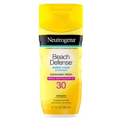 Neutrogena Beach DefenseWater + Sun Protection Sunscreen SPF 30 Lotion 6.7 oz. Bottle (1193254_EA) 1/EA Neutrogena® Beach Defense®Water + Sun Protecti