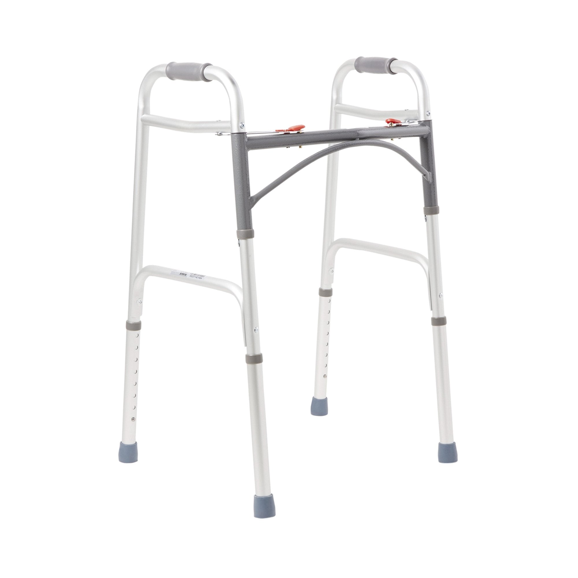 McKesson Dual Release Folding Walker Adjustable Height Aluminum Frame 350 lbs. Weight Capacity 32 to 39 Inch Height (1128907_EA) 1/EA Walkers and Acce