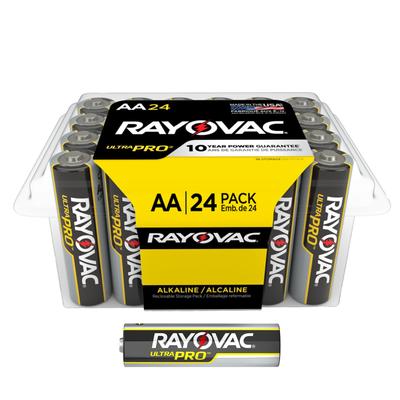 Rayovac Ultra Pro Alkaline Battery AA Cell 1.5V Disposable 24 Pack (1180464_CS)