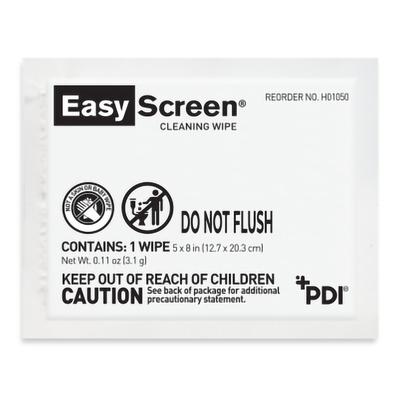 Easy Screen Surface Cleaner Premoistened Alcohol Based Manual Pull Wipe 50 Count Individual Packet Alcohol Scent NonSterile (1239404_CS)