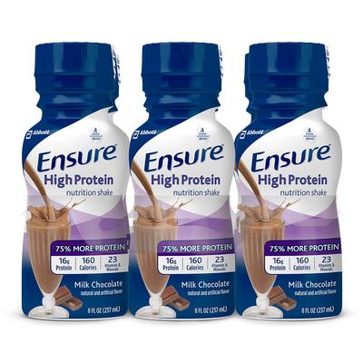 Ensure High Protein Shake Oral Supplement Milk Chocolate Flavor Liquid 8 oz. Bottle (984042_CS) 24/CS Ensure® High Protein Shake Oral Supplements