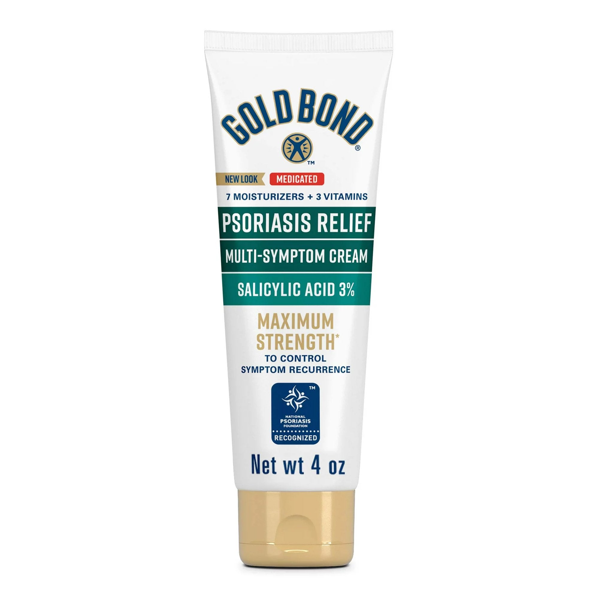 Gold Bond Psoriasis Relief Medicated Multi-Symptom Psoriasis Cream 4 oz. Tube Unscented Cream (1230686_EA)