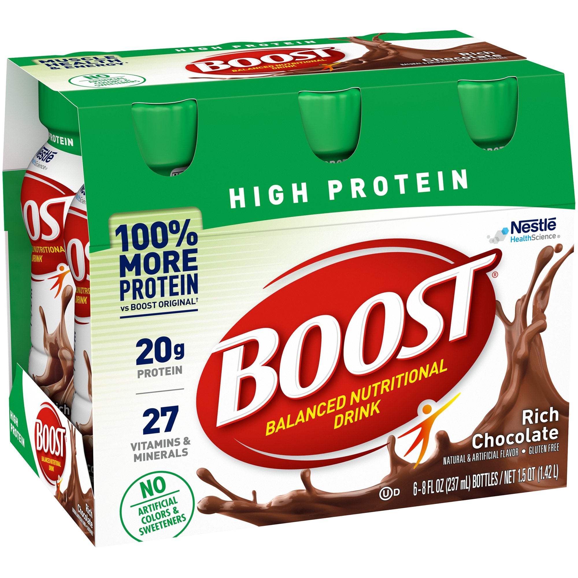 Boost High Protein Oral Supplement Rich Chocolate Flavor Liquid 8 oz. Bottle (1107868_CS) 24/CS Boost® High Protein Oral Supplements