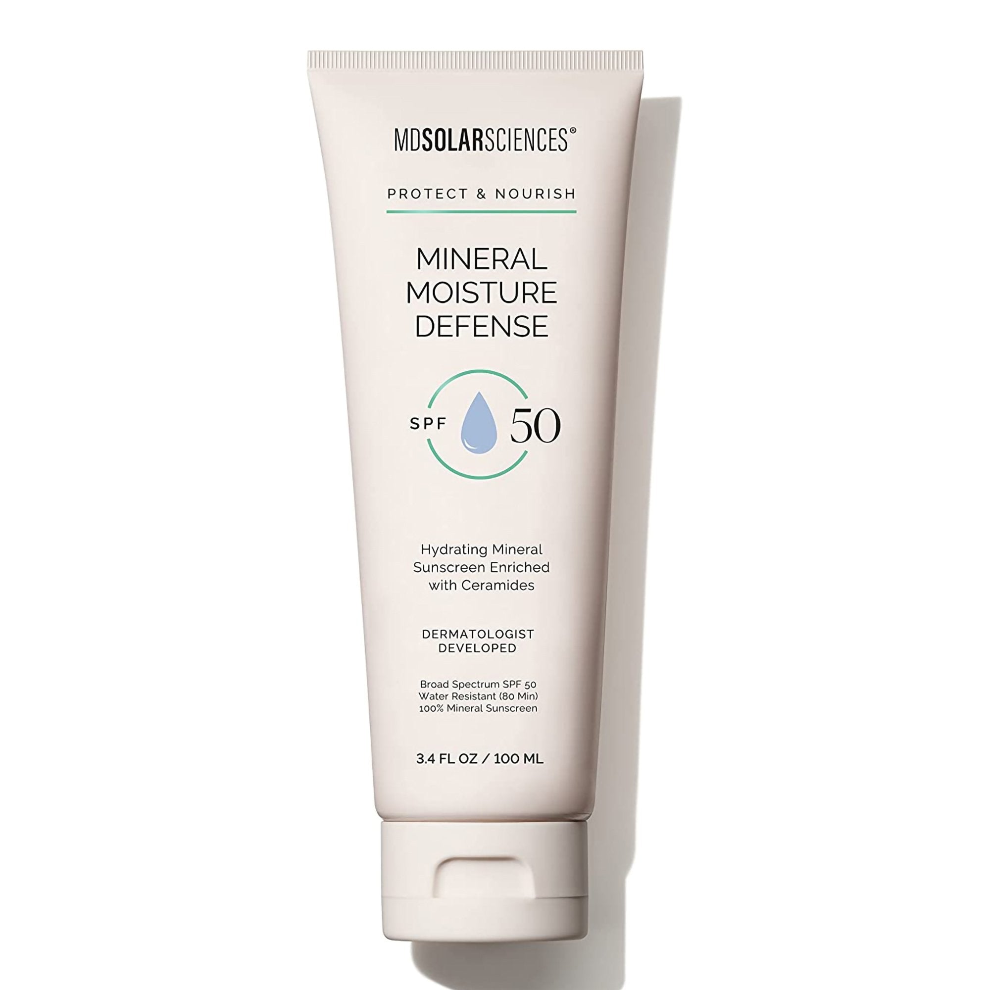 MDSolarsciences Mineral Moisture Defense Sunscreen SPF 50 Cream 3.4 oz. Tube (1230941_CS) 48/CS MDSolarsciences™ Mineral Moisture Defense Skin Care Pr
