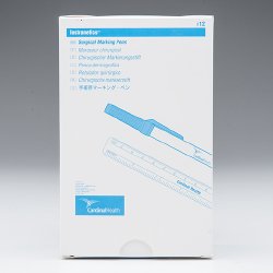 Cardinal Health Skin Marker with Ruler Gentian Violet Ink Sterile Wide Barrel Regular Tip (970843_BX) 12/BX Cardinal Health™ Surgical Skin Markers