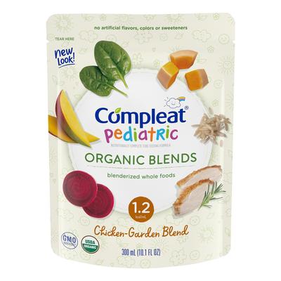 Compleat Pediatric Organic Blends Pediatric Oral Supplement Chicken-Garden Flavor 10.1 oz. Pouch Liquid Organic Food Allergies (1092421_CS)