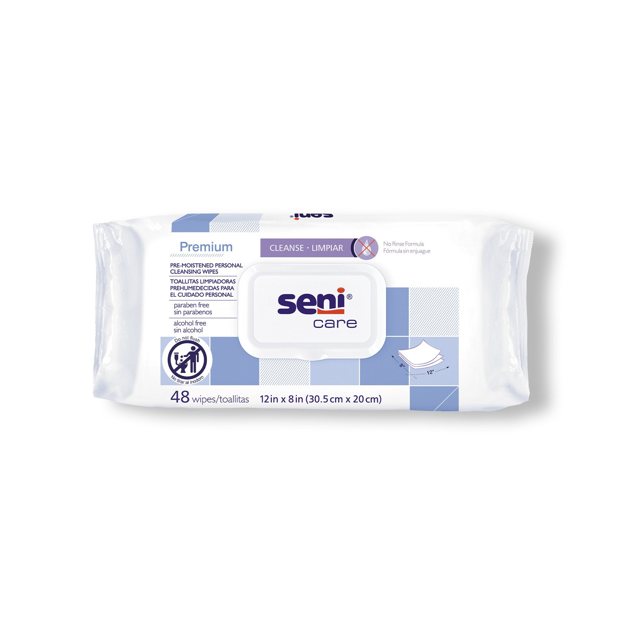 Seni Care Personal Cleansing Wipe Soft Pack Scented 48 Count (1215646_CS) 576/CS Seni® Care Personal Wipes
