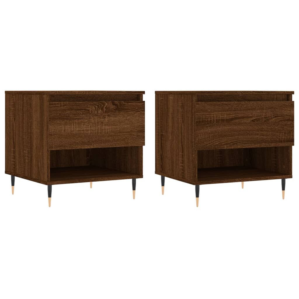 vidaXL Couchtische 2 Stk. Braun Eichen-Optik 50x46x50 cm Holzwerkstoff Image