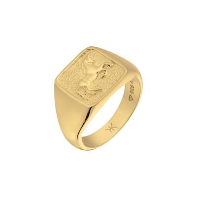 KUZZOI Siegelring Pferd 925 Sterling Silber 66 Herren Image