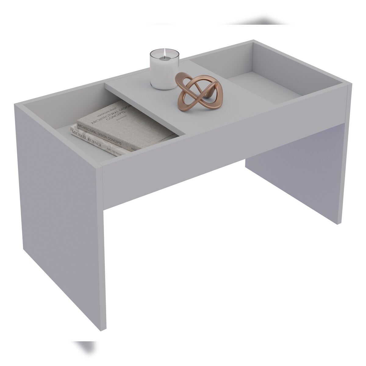 VCM Beistelltisch & Couchtisch Mantila Weiß H. 39 x B. 71 x T. 36 cm Image