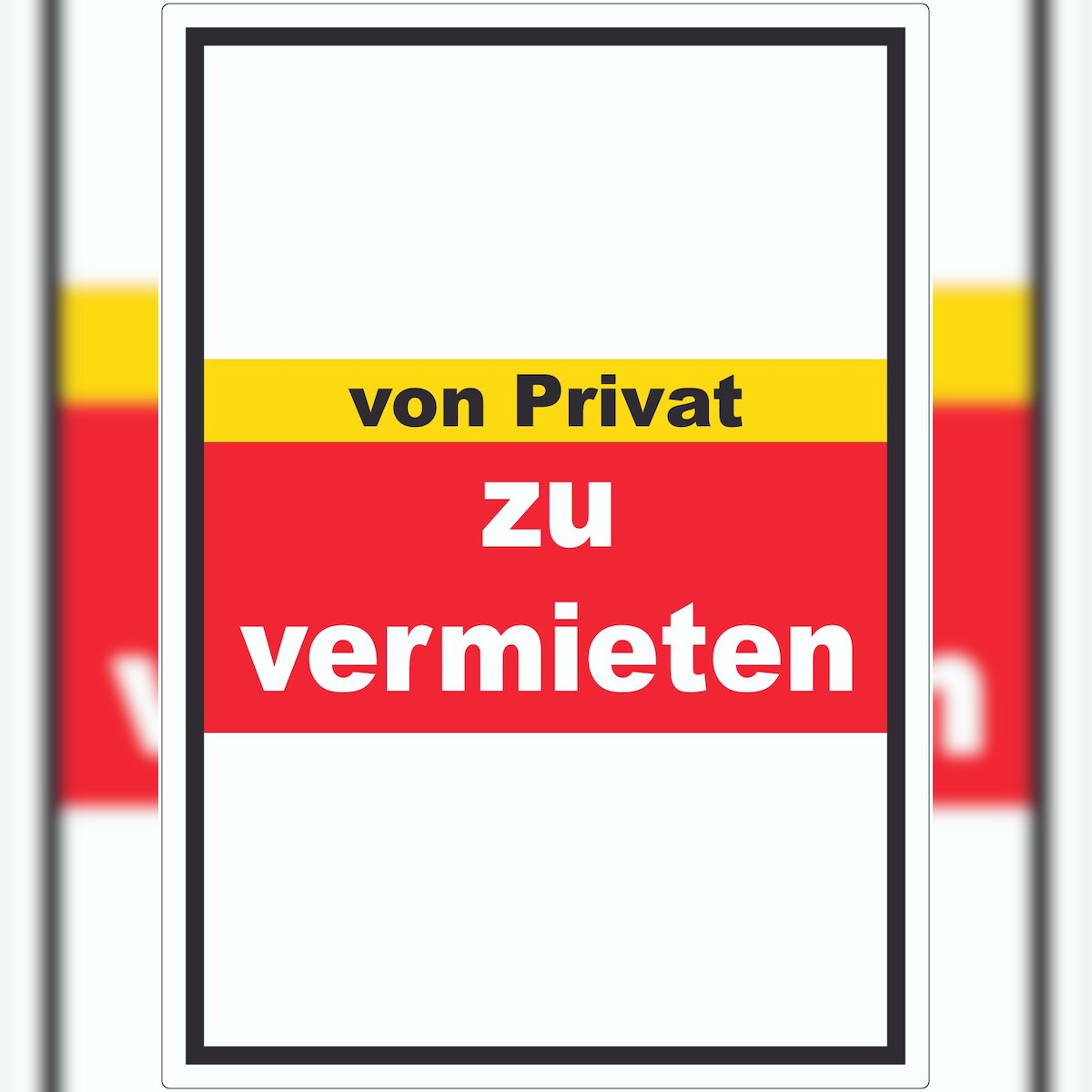 HB-Druck zu vermieten Aufkleber mit Text Werbeaufkleber hochkant A8 (52x74mm) Image