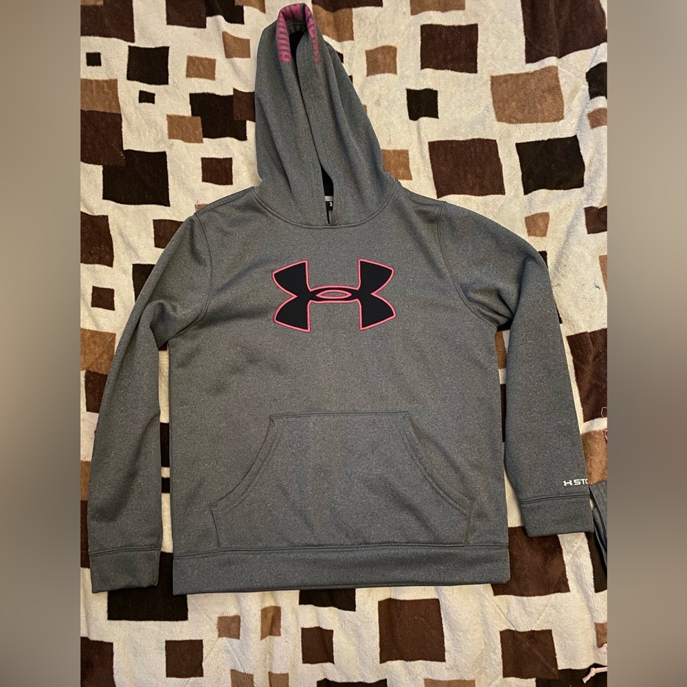 Under Armour Shirts & Tops | Under Armour Kids Size Jm/M Good Condition | Color: Gray/Pink | Size: Mg