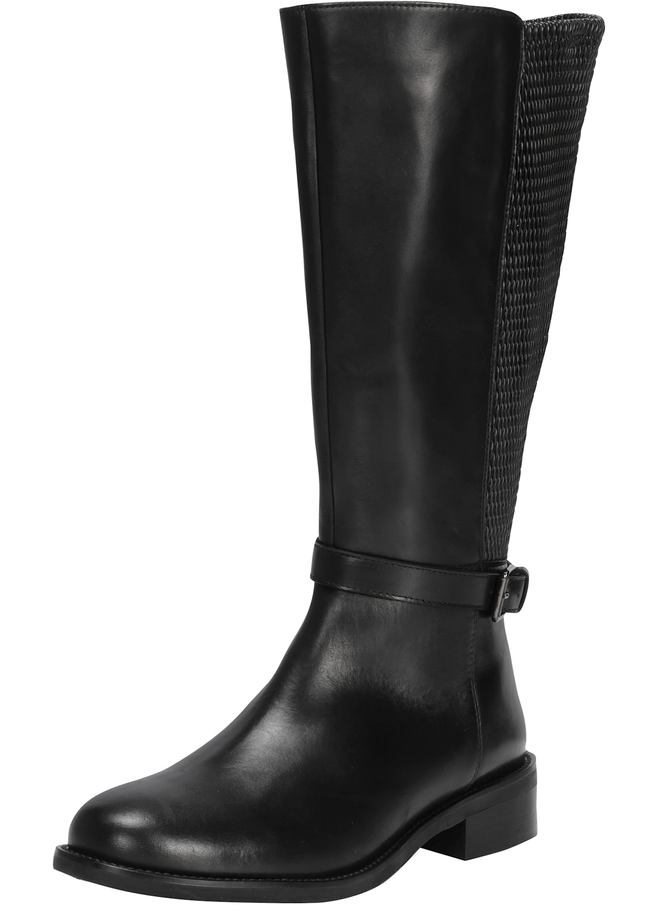 Weitschaftstiefel SHEEGO, Damen, Gr. 44, XXL-Schaft, schwarz, Glattleder, Leder, Schuhe Weitschaftstiefel