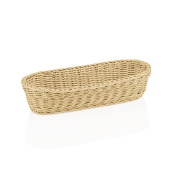 8x Baguettekorb Weaver Pro Systemkörbe, 40 x 16 x 8 cm, oval, hellbeige, Polypropylen, BPA frei Image