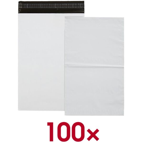 docuCARE 100er-Pack Folienversandtaschen »classic light« DIN B4 weiß weiß